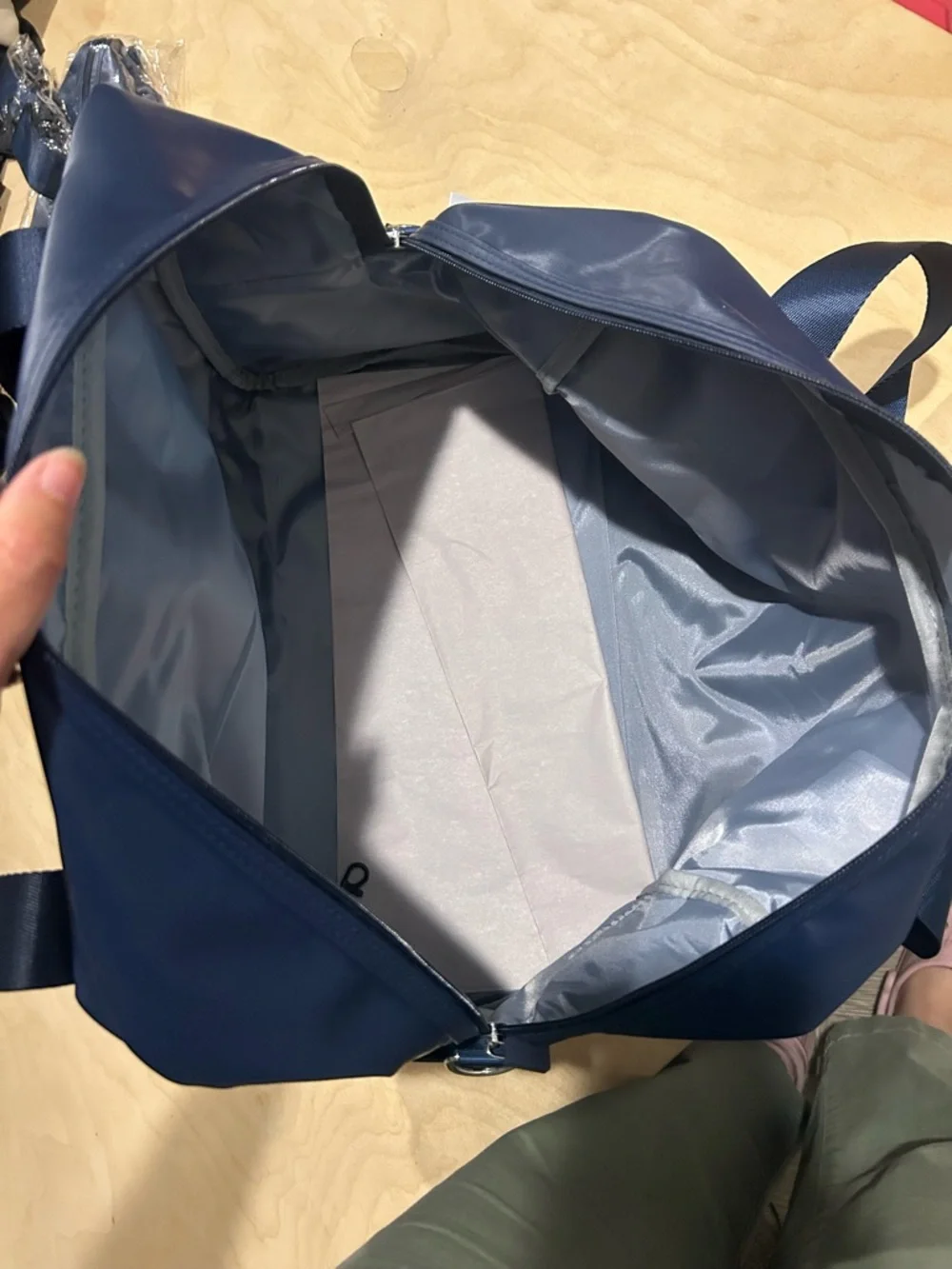 Navy Men’s Travel Duffel Bag with Accessories